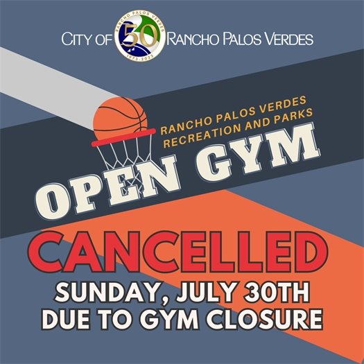 Open gym closed on Sunday July 30th 