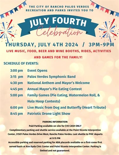 July 4th Event 2024 schedule