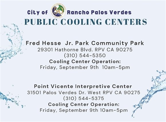 Cooling centers graphic