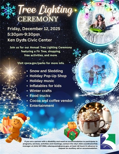 Tree Lighting Ceremony and Winter Calendar of Events