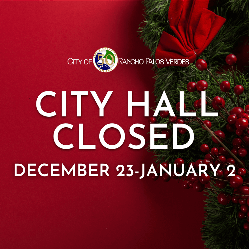City Hall Winter Break Closure graphic