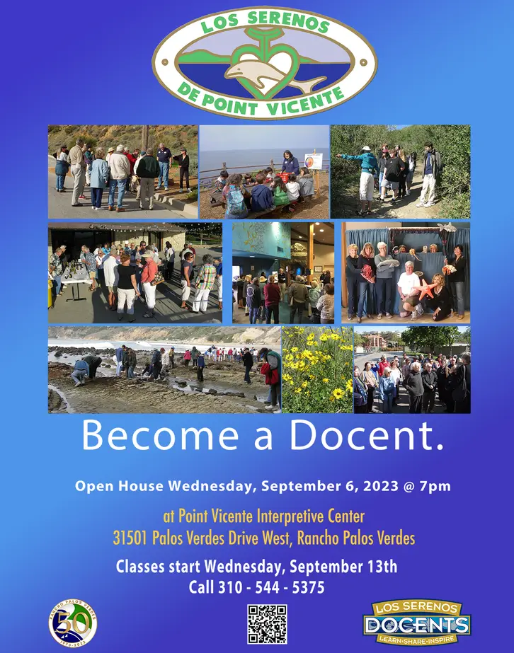 Los Serenos de Point Vicente docent training September 6 at 7 pm, Point Vicente Interpretive Center