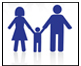 Drawing of mom and dad holding hands of child between them
