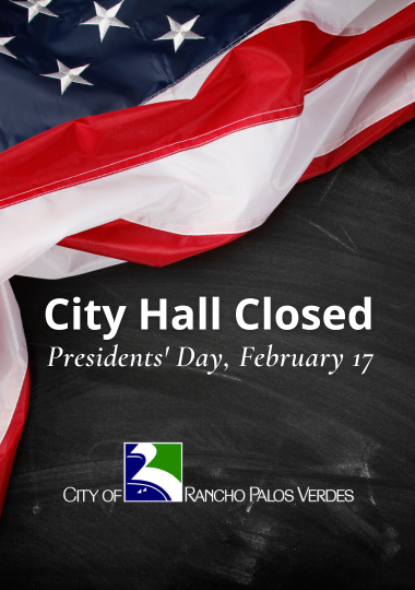 City Hall Closed Presidents' Day, February 19 
