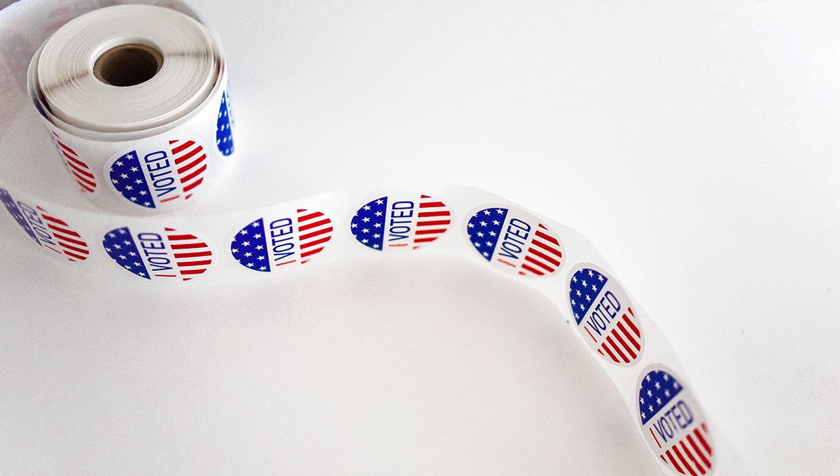 A roll of stickers that say 