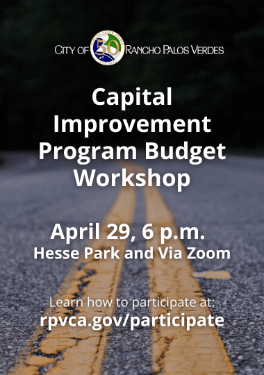 CIP Budget Workshop April 29 at 6 pm at Hesse Park and via Zoom