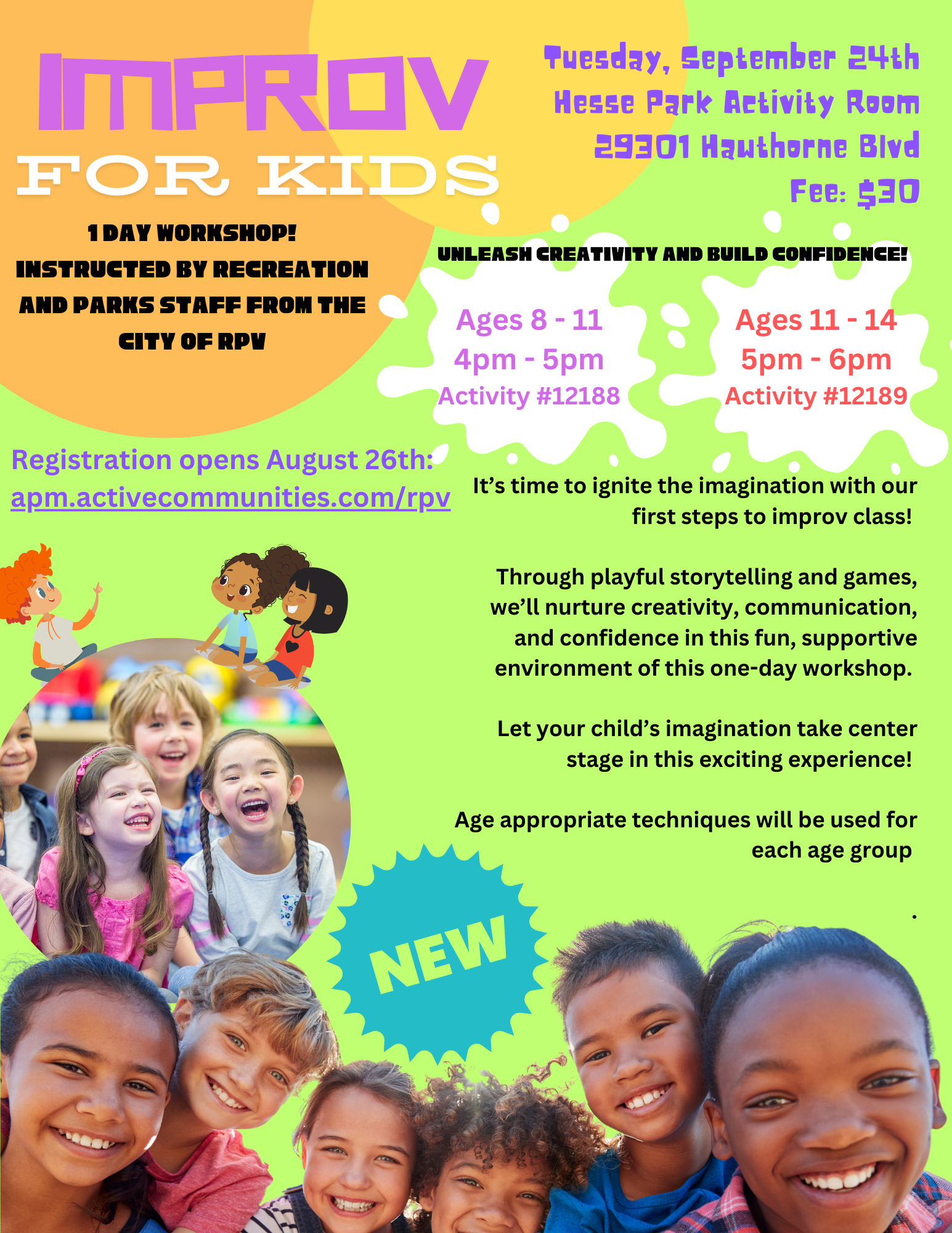 Recreation Workshops for the Fall 2024 (2)