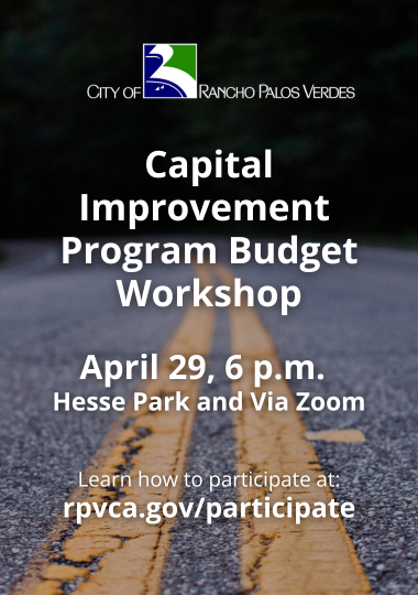 CIP Budget Workshop April 29 at 6 pm at Hesse Park and via Zoom