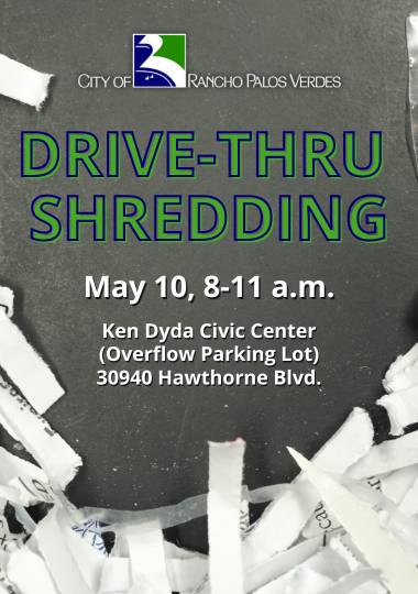 Drive-Thru Shredding, May 10, 8-11 am, Ken Dyda Civic Center