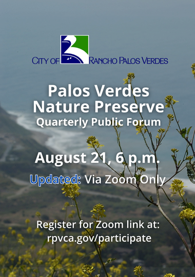 Preserve Forum, August 21, 6 pm City Hall Community Room and via Zoom.