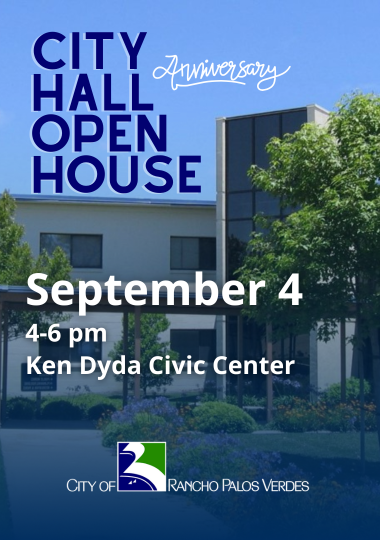 City Hall Open House . September 4, 4-6 pm at the Ken Dyda Civic Center. 