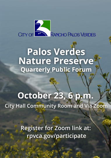Preserve Forum, October 23, 6 pm City Hall Community Room and via Zoom.