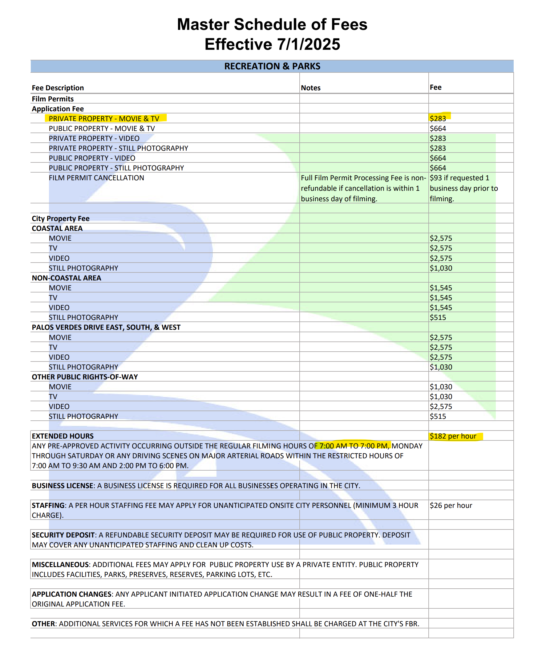 fees for fy 25 26