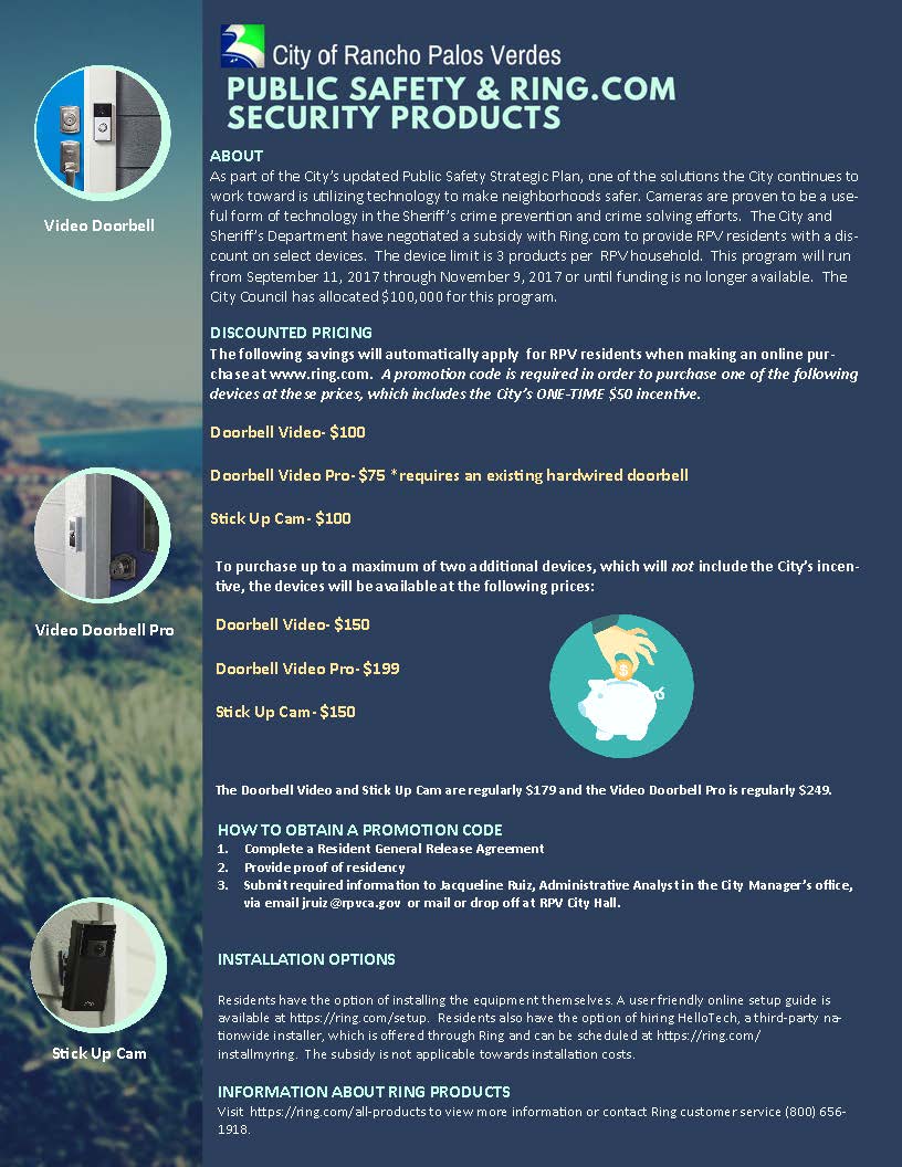 Ring Products Flyer fall program