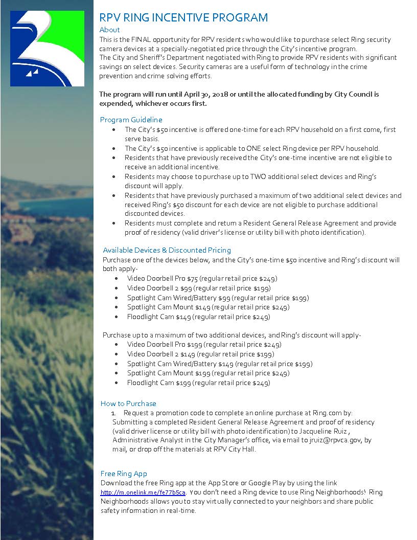 City Ring Informational Flyer 