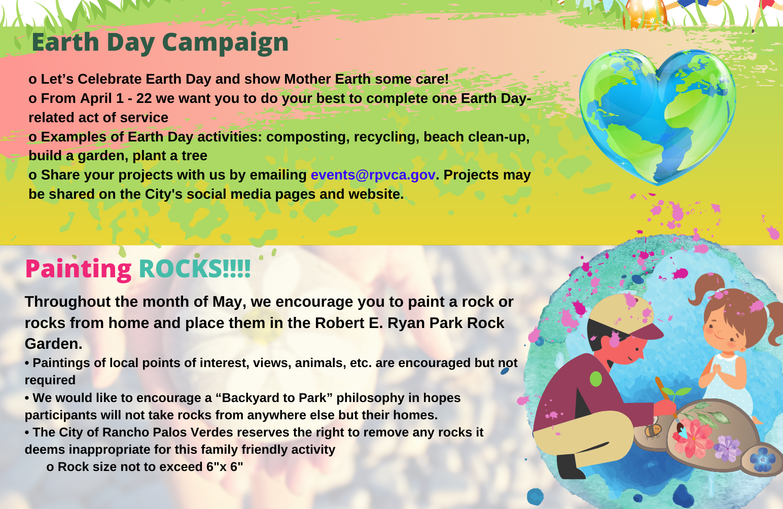 Earth Day and Painting Rocks