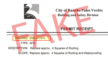 Fake Permit Receipt