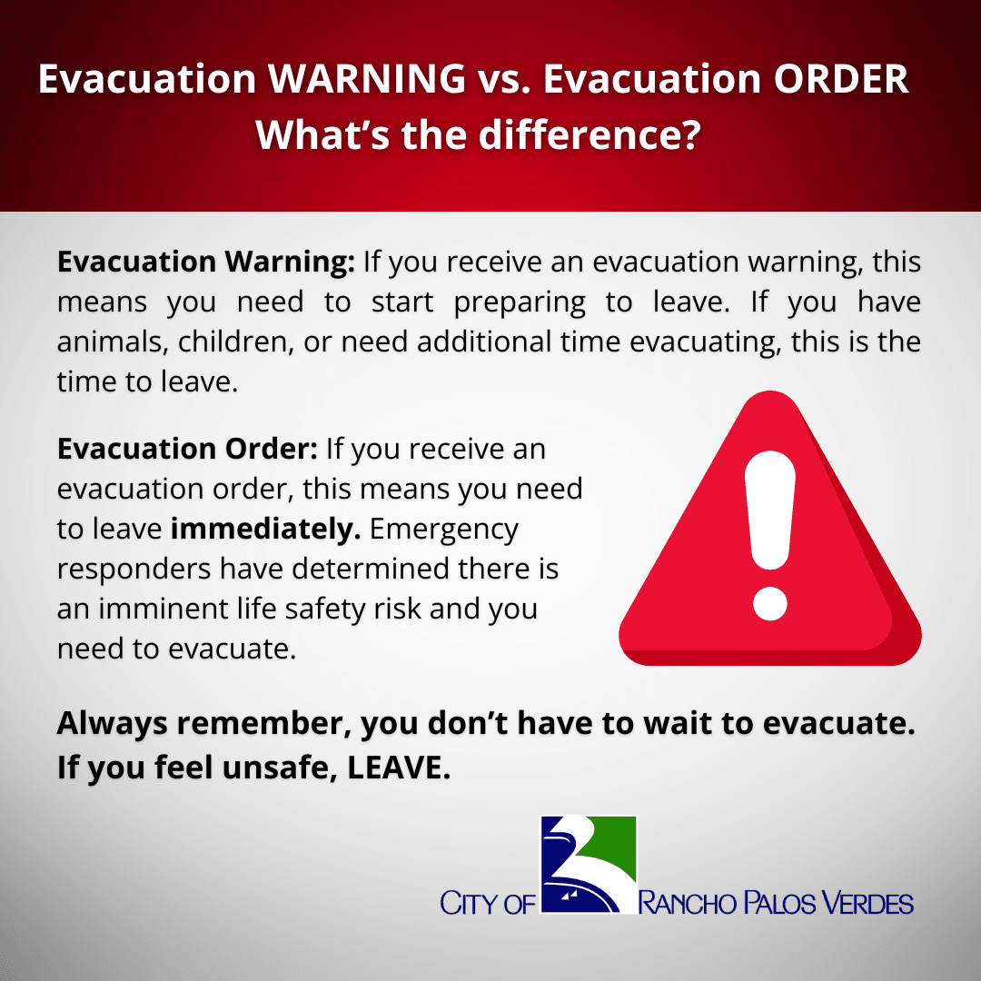 Evacuation Warning vs. Order - What's the difference?
