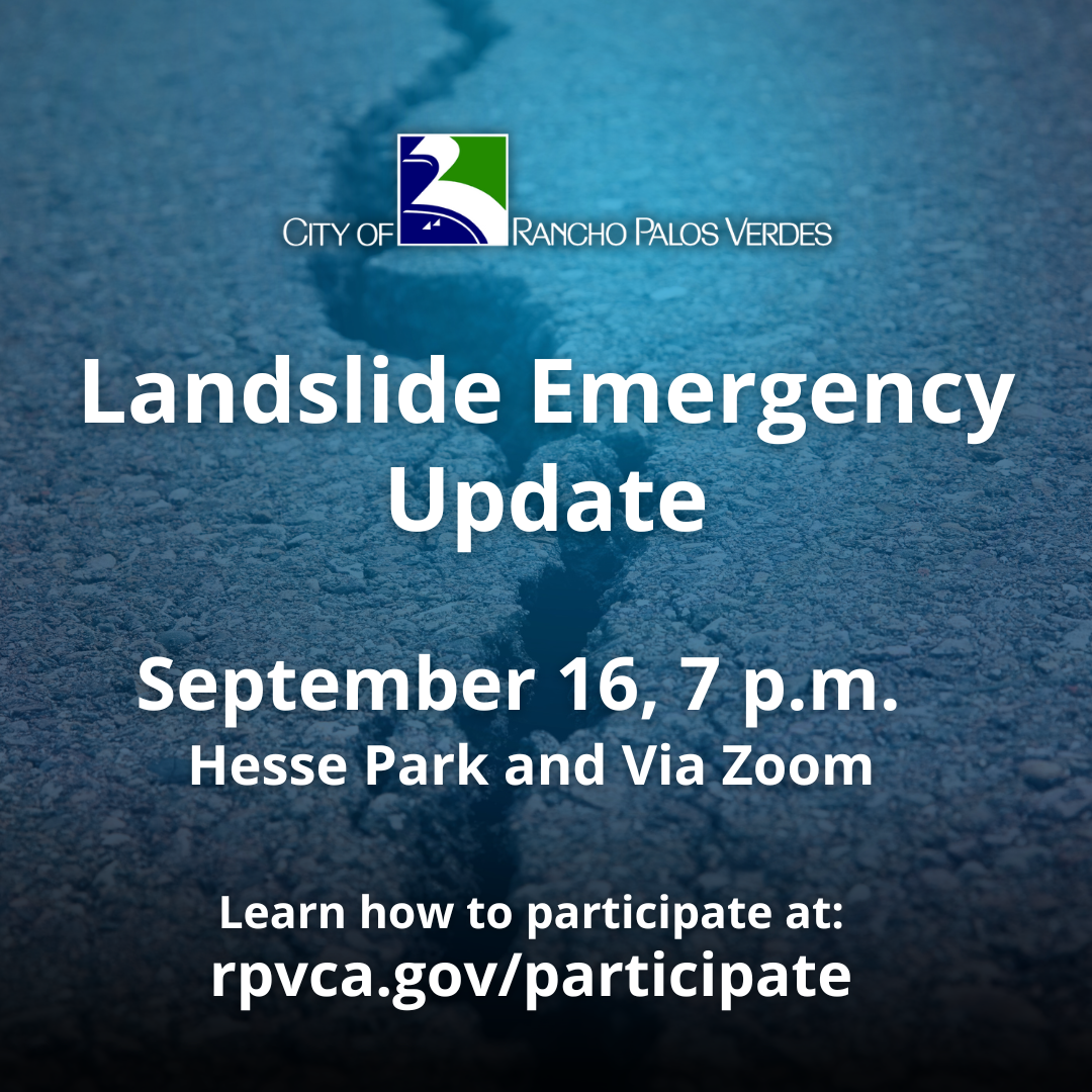 Landslide Emergency Update. September 16, 7 p.m., Hesse Park and Via Zoom.