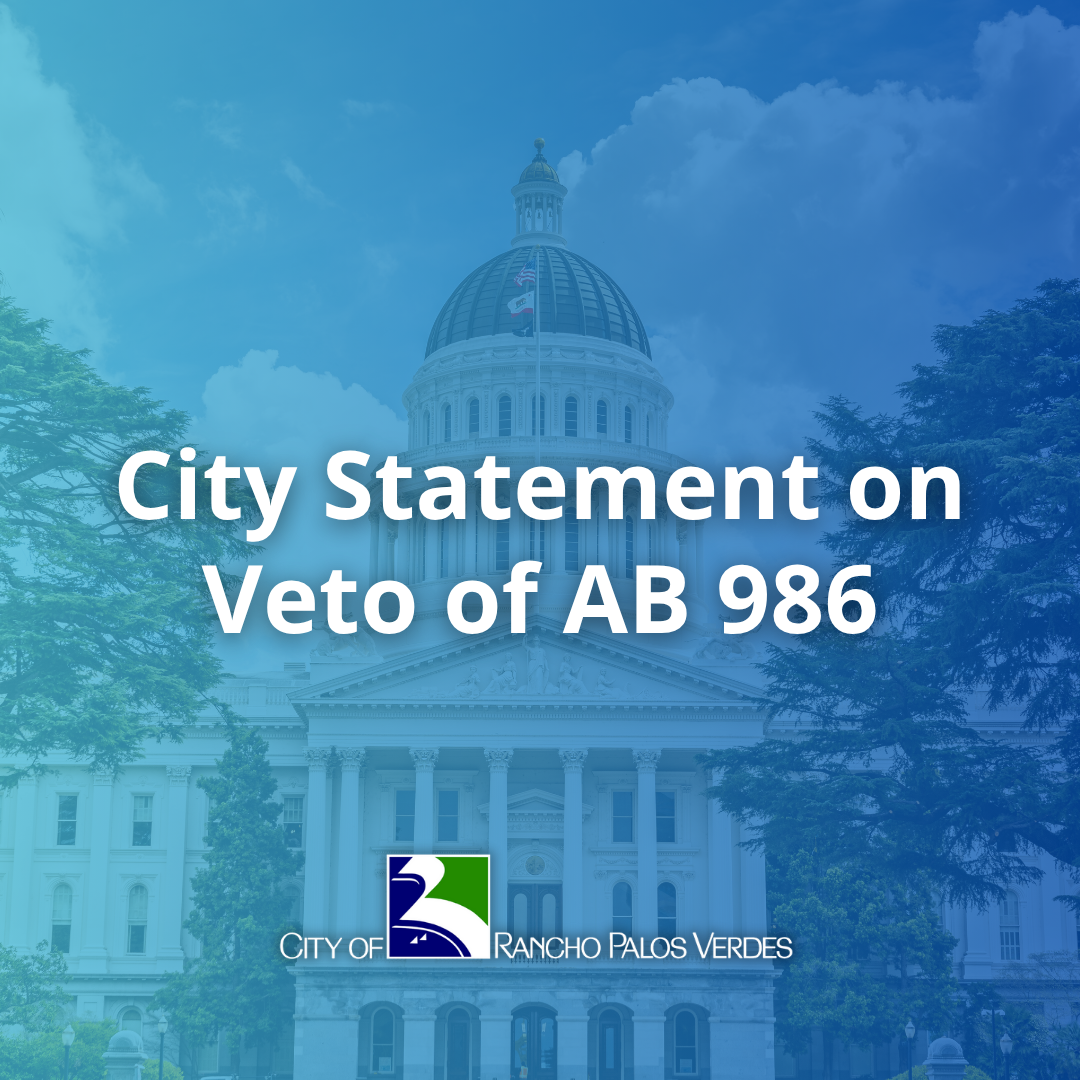 City Statement on Veto of AB 986