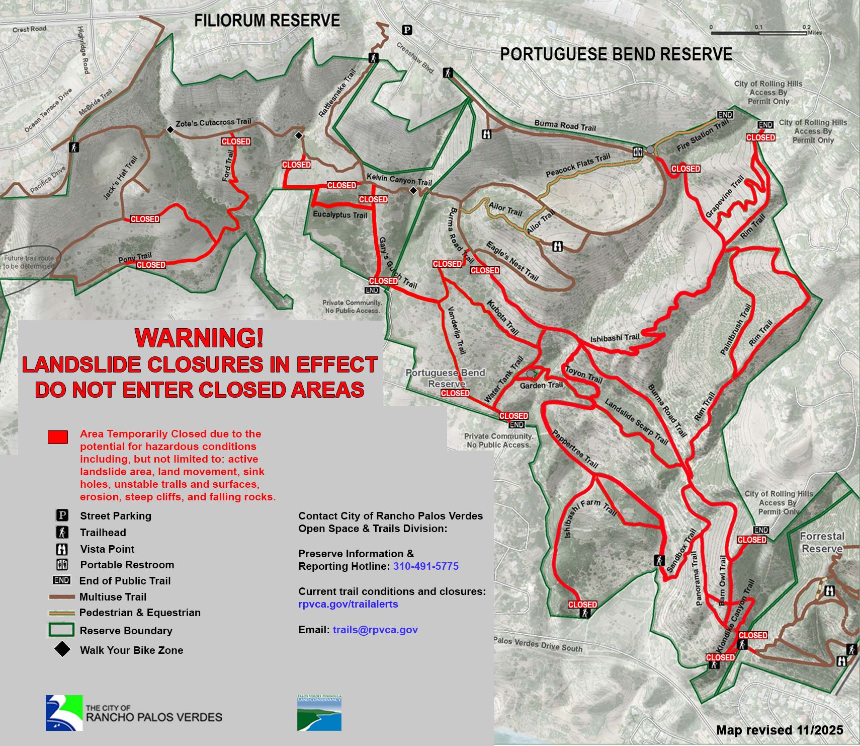 Portuguese Bend Filiorum Trail Map